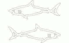 Sharks CNC Router Free DXF File