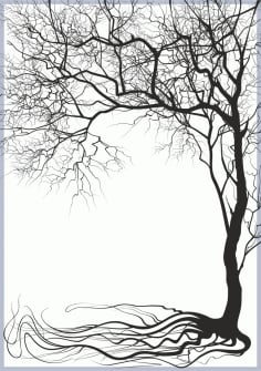 Silhouette Tree Decoration CDR Vectors File