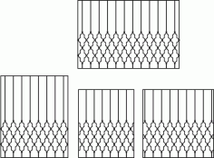 Simple Grill Design Laser Cut CDR File