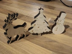 Snowman Christmas Ornaments Laser Cut CDR File