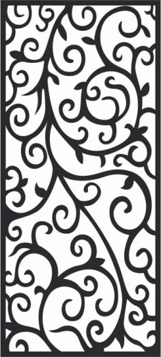 Spiral Vintage Jali Privacy Divider Panel Free CDR File