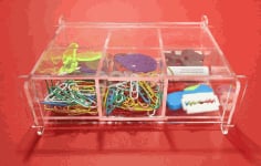 Storage Box with Partitions Acrylic 3mm DXF File