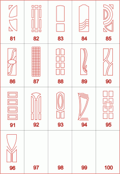 Stylish CNC Cutting Door Designs free CDR Vectors File