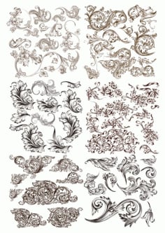 Swirl Decor Flourish Elements Free CDR Vectors File