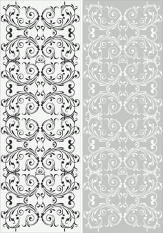 Swirl Floral Sandblast Pattern CDR File