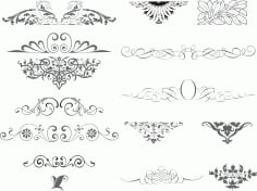 Swirl Ornamental Vector Set Free CDR Vectors File