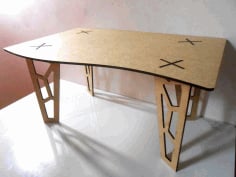 Table 3D Fancy Legs Laser Cut DXF File