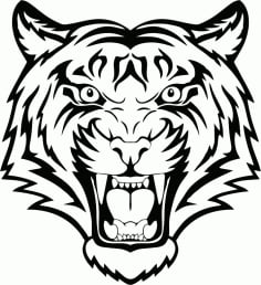 Tiger Head Vector Free CDR File