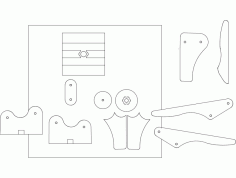 Toggle Clamps Free DXF Vectors File