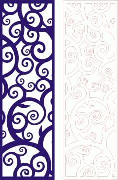 Traditional Vertical Banner for Wedding Screens Laser Cut CDR File