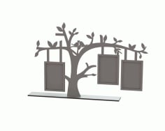 Tree Laser Cut Frame Design DXF Vectors File