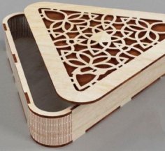 Triangle Wooden Jewelry Box Gift Box Free Laser Cut File