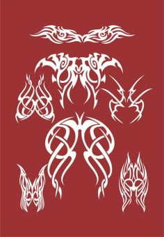 Tribal Vinyl Plasma Cutting Grill Design CDR File