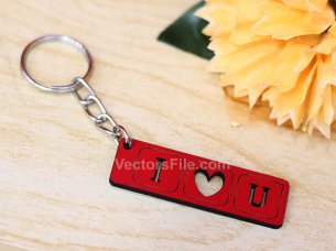 Valentines Day Laser Cut I Love You Keychain Ideas