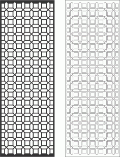 Vector Fleur Check Seamless Pattern Laser Cut CDR File