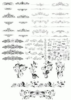 Vector Floral Decor Set Free CDR Vectors File