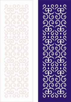 Vertical Striped Banner for Door Decore Laser Cut CDR File