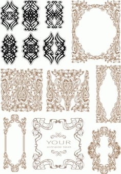 Vintage Baroque Ornament Retro Pattern Free CDR Vectors File