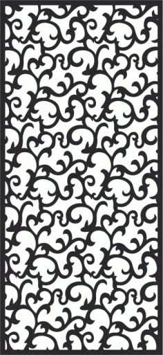 Vintage Black Seamless Screen Pattern Laser Cut CDR File