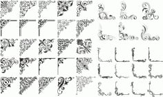 Vintage Corner Vector Set Free CDR Vectors File