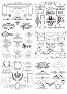 Vintage Decor Collection Free CDR Vectors File