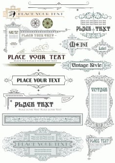 Vintage Decor Elements Free CDR Vectors File