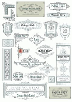 Vintage Decor Frames Free CDR Vectors File