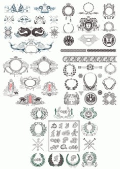 Vintage Decor Set Free CDR Vectors File