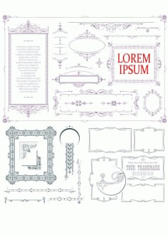 Vintage Decorative Elements Collection Free CDR Vectors File