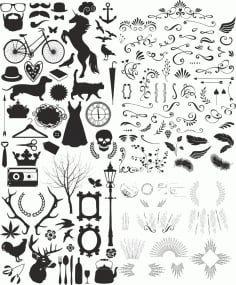 Vintage Eccentric Toolkit Vectors Free CDR Vectors File