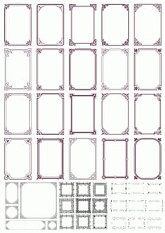 Vintage Retro Ornamental Frames Free CDR Vectors File