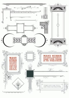 Vintage Vector Decorative Elements Free CDR Vectors File