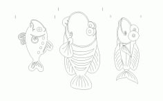 Vinyl Fish Vector Set CDR File