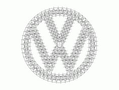 Vw Logo Vector DXF File