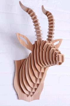 Wall Hanging Deer Head puzzle CDR Vectors File