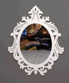 Wall Mirror Frame Design Laser Cut CDR File