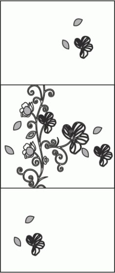 Wardrobes Doors Floral Design Vector free CDR Vectors File