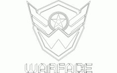 Warface Logo Design DXF File