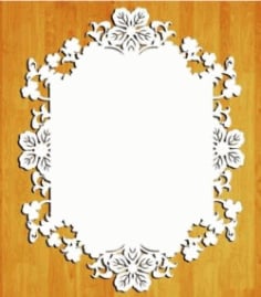 Wedding Floral Frame Download For Laser Cut Free Vector CDR File