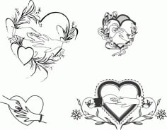 Wedding Heart Screen Set CDR File