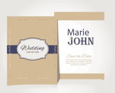 Wedding Invitation Card Sleeve Turquoise Free Vector