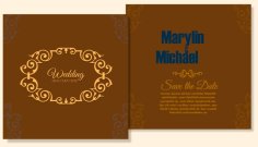 Wedding Invitation Card Template Free Vector