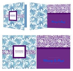 Wedding Invitation Card Templates Classical Pattern Design Free Vector