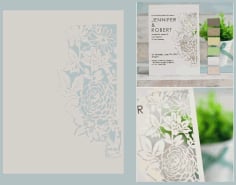 Wedding Invitation Green Vector File