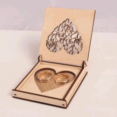 Wedding Rings Box Jewellery Storage Box Laser Cut CDR File