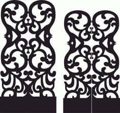 Wedding Screen Laser Cutting Grill Pattern Design CDR File