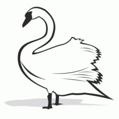 White Swan Clip Art CDR Vectors File