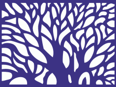 Wide Tree Geometric Panel CDR File