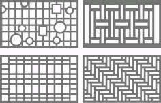 Window Screen Seamless Separator Designs DXF File