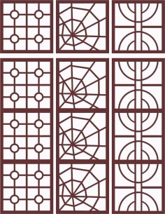 Window Screen Seamless Separator Pattern DXF File